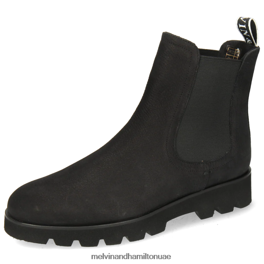 سوزان 100 أسود Melvin & Hamilton نحيف جزمة الكاحل 42XF2X1068