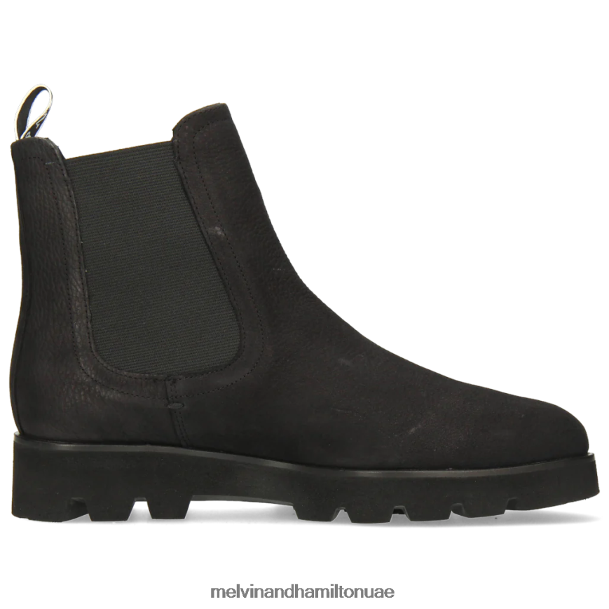 سوزان 100 أسود Melvin & Hamilton نحيف جزمة الكاحل 42XF2X1068