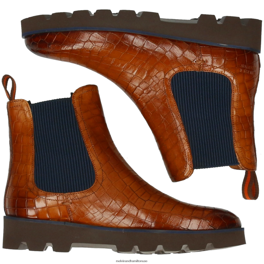 سوزان 100 بني Melvin & Hamilton نحيف جزمة الكاحل 42XF2X905