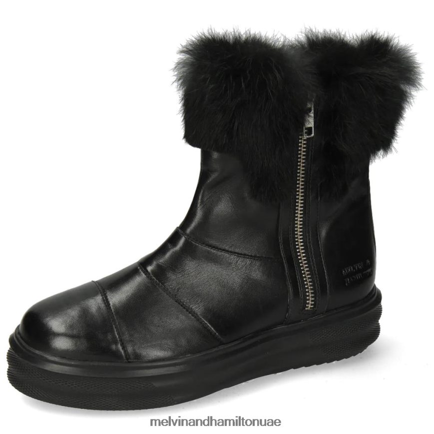 فاي 10 أسود Melvin & Hamilton نحيف جزمة الكاحل 42XF2X1030