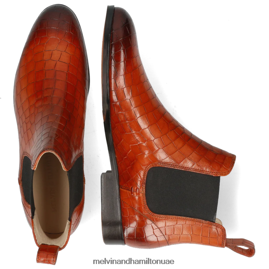 سوزان 10 البرتقالي Melvin & Hamilton نحيف جزمة الكاحل 42XF2X1085