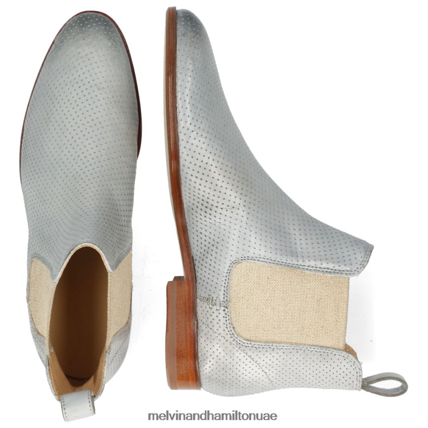 سوزان 10 رمادي Melvin & Hamilton نحيف جزمة الكاحل 42XF2X1136