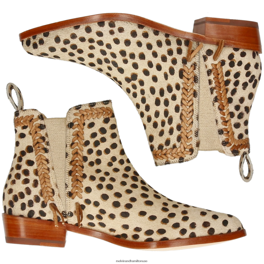 مارلين 10 البني الفاتح Melvin & Hamilton نحيف جزمة الكاحل 42XF2X777