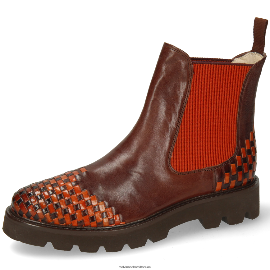 مولي 10 بني Melvin & Hamilton نحيف جزمة الكاحل 42XF2X889