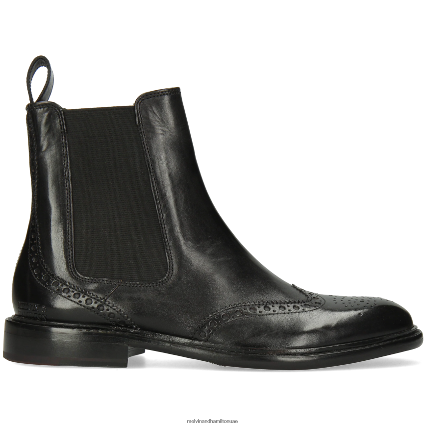 سالي 112 أسود Melvin & Hamilton نحيف جزمة الكاحل 42XF2X1060