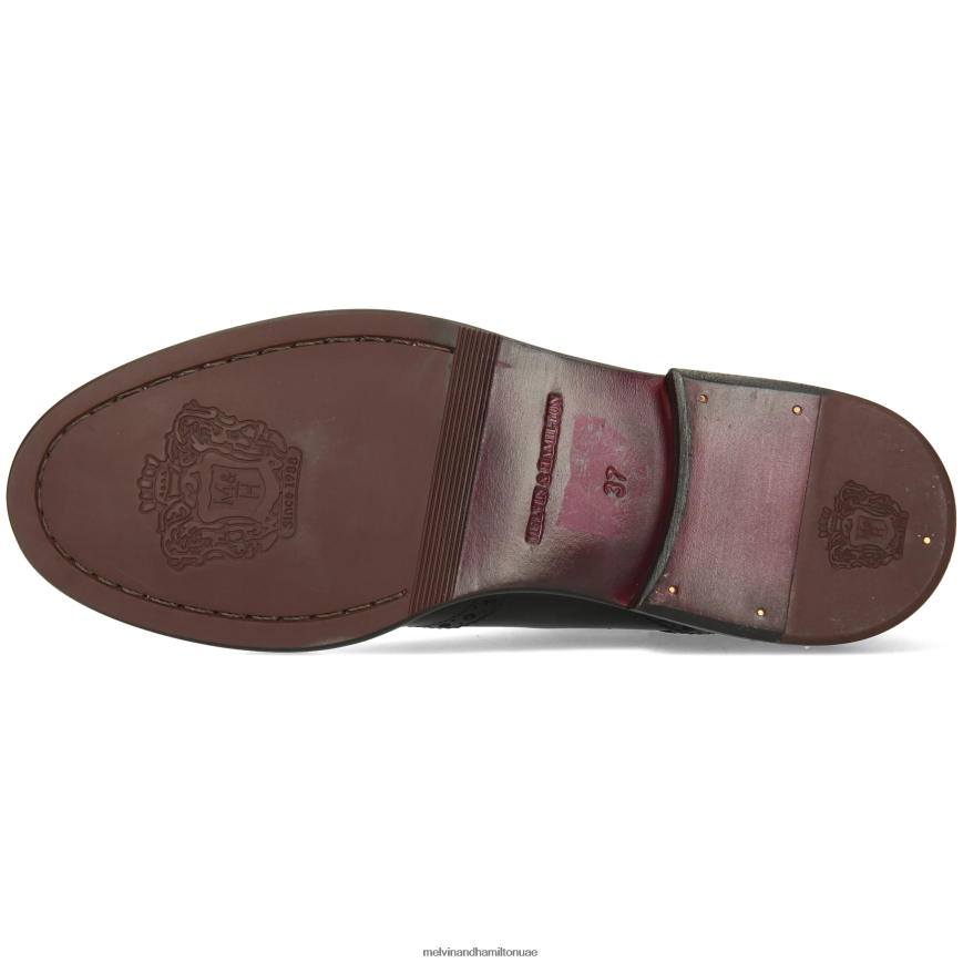 سالي 112 أسود Melvin & Hamilton نحيف جزمة الكاحل 42XF2X1060