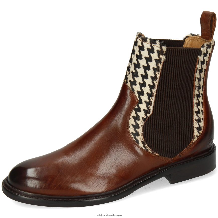 سالي 113 بني Melvin & Hamilton نحيف جزمة الكاحل 42XF2X1062