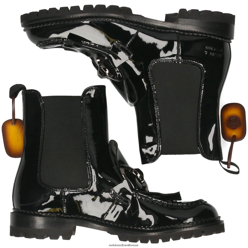 ماريا 11 أسود Melvin & Hamilton نحيف جزمة الكاحل 42XF2X959