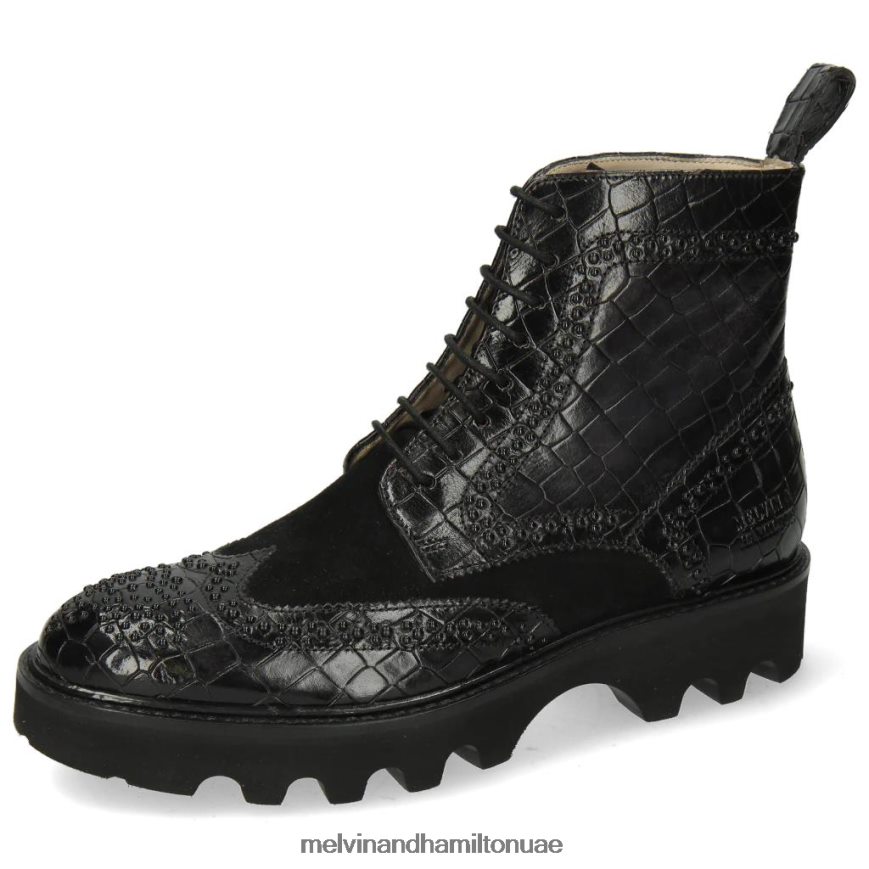 سالي 120 أسود Melvin & Hamilton نحيف جزمة الكاحل 42XF2X1141