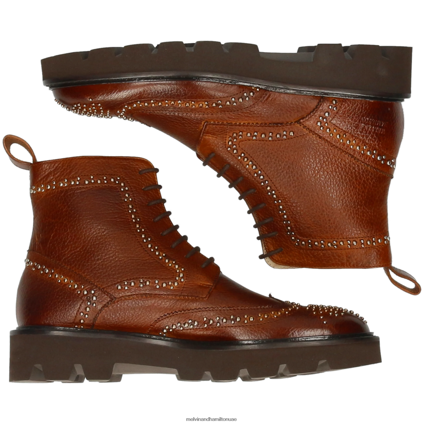 سالي 120 بني Melvin & Hamilton نحيف جزمة الكاحل 42XF2X879