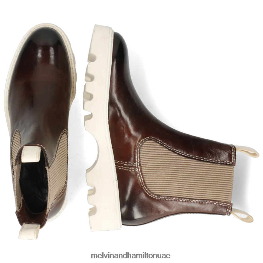 سالي 135 بني Melvin & Hamilton نحيف جزمة الكاحل 42XF2X1016