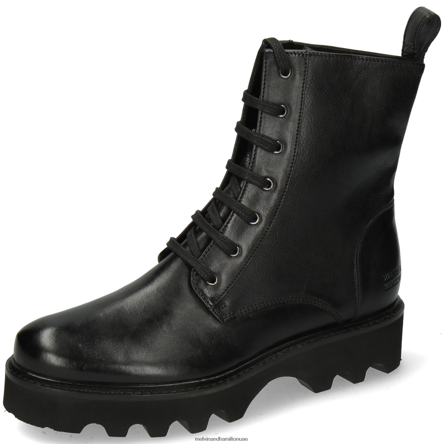 بوني 13 أسود Melvin & Hamilton نحيف جزمة الكاحل 42XF2X1096