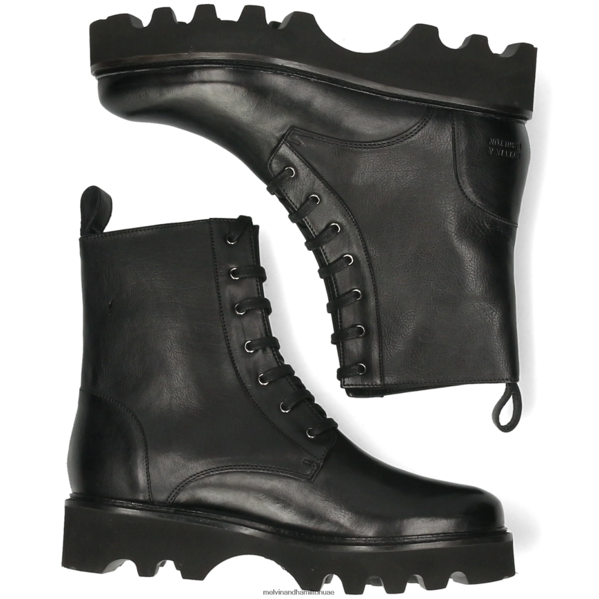 بوني 13 أسود Melvin & Hamilton نحيف جزمة الكاحل 42XF2X1096