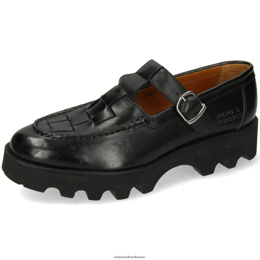 اليشم 14 أسود Melvin & Hamilton نحيف أحذية الراهب 42XF2X1497