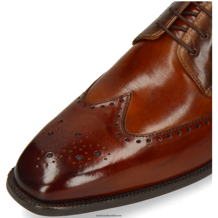 جيف 14 بني Melvin & Hamilton رجال أحذية ديربي 42XF2X449