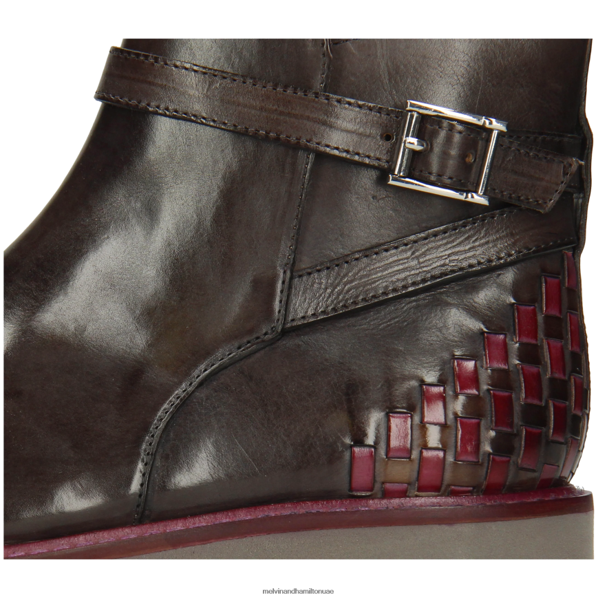 مولي 14 رمادي Melvin & Hamilton نحيف جزمة الكاحل 42XF2X934