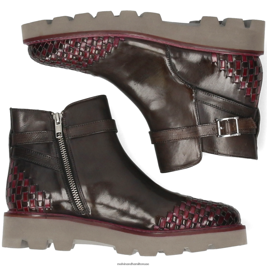 مولي 14 رمادي Melvin & Hamilton نحيف جزمة الكاحل 42XF2X934