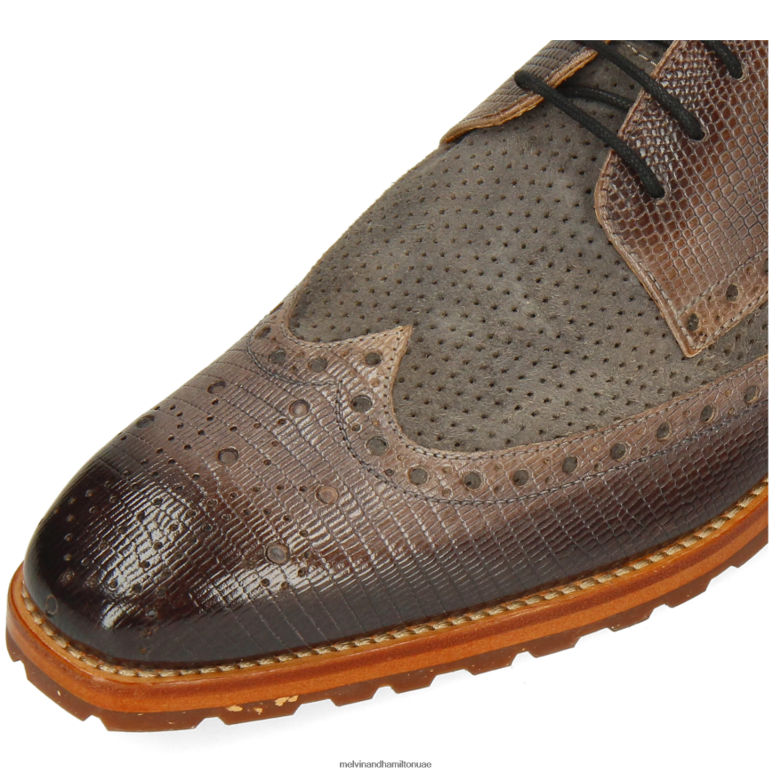 مارتن 15 رمادي Melvin & Hamilton رجال أحذية ديربي 42XF2X372