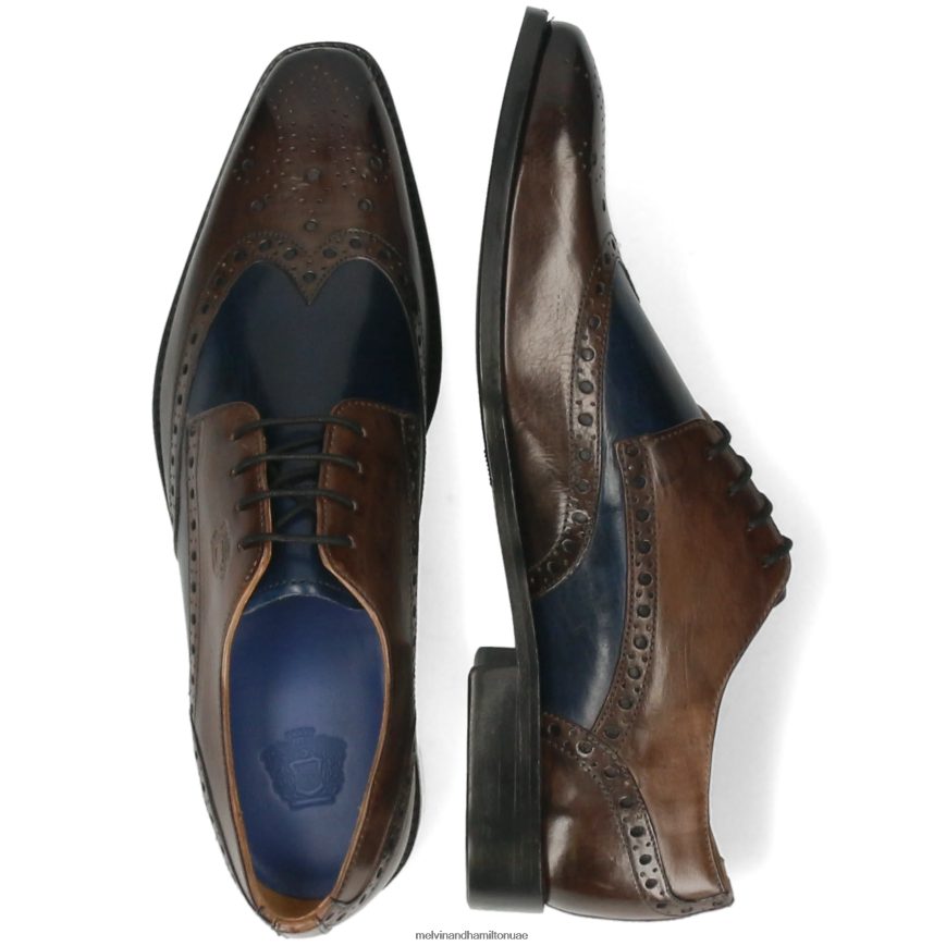 مارتن 15 بني Melvin & Hamilton رجال أحذية ديربي 42XF2X487