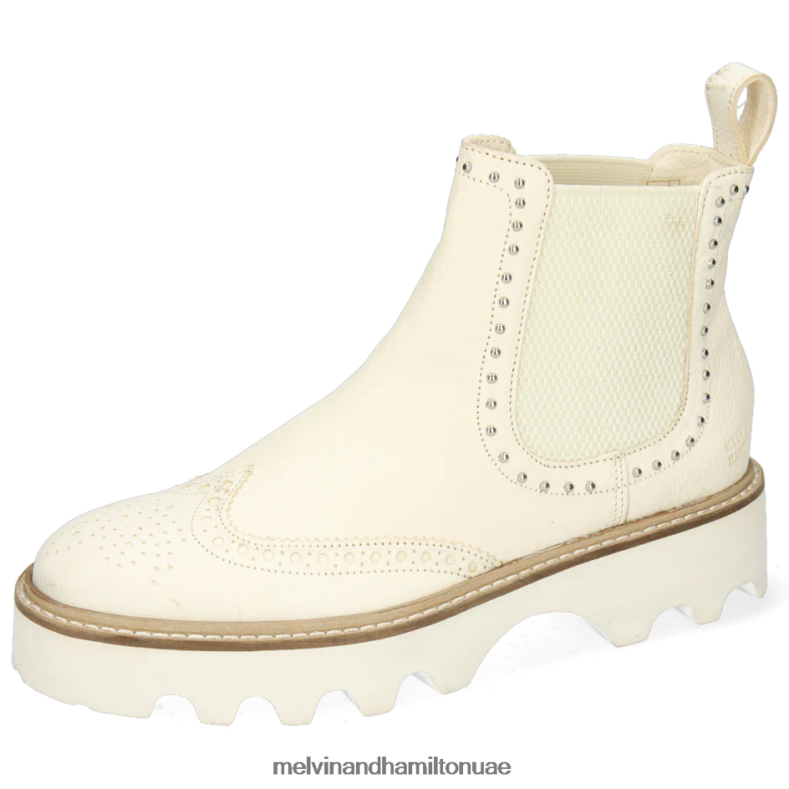 سالي 167 أبيض Melvin & Hamilton نحيف جزمة الكاحل 42XF2X1123