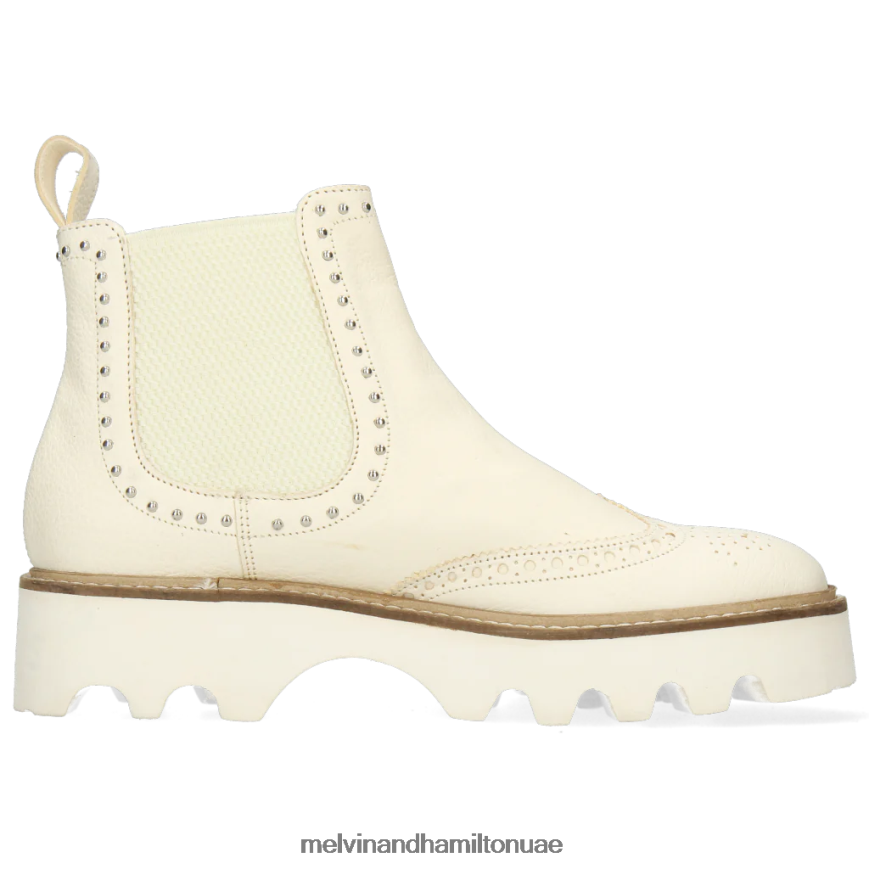 سالي 167 أبيض Melvin & Hamilton نحيف جزمة الكاحل 42XF2X1123
