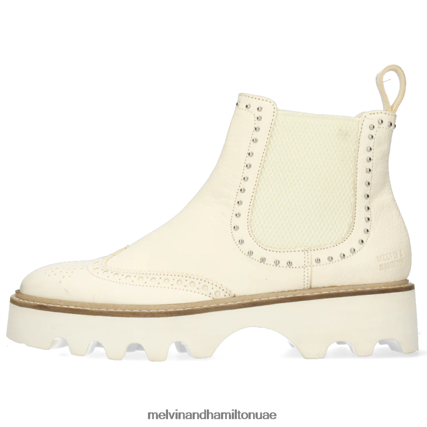 سالي 167 أبيض Melvin & Hamilton نحيف جزمة الكاحل 42XF2X1123