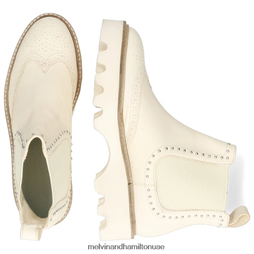 سالي 167 أبيض Melvin & Hamilton نحيف جزمة الكاحل 42XF2X1123