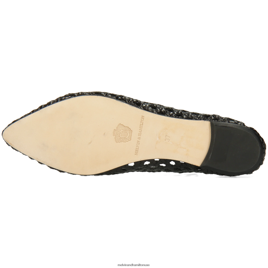 اليكسا 16 أسود Melvin & Hamilton نحيف مضخات الباليه 42XF2X1957