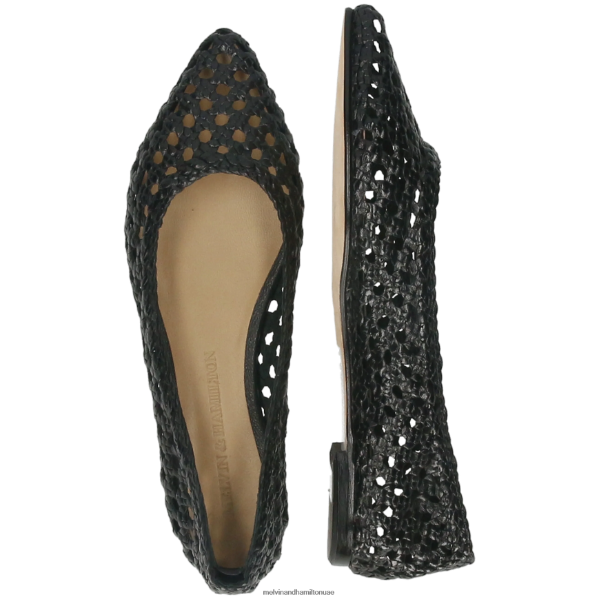 اليكسا 16 أسود Melvin & Hamilton نحيف مضخات الباليه 42XF2X1957