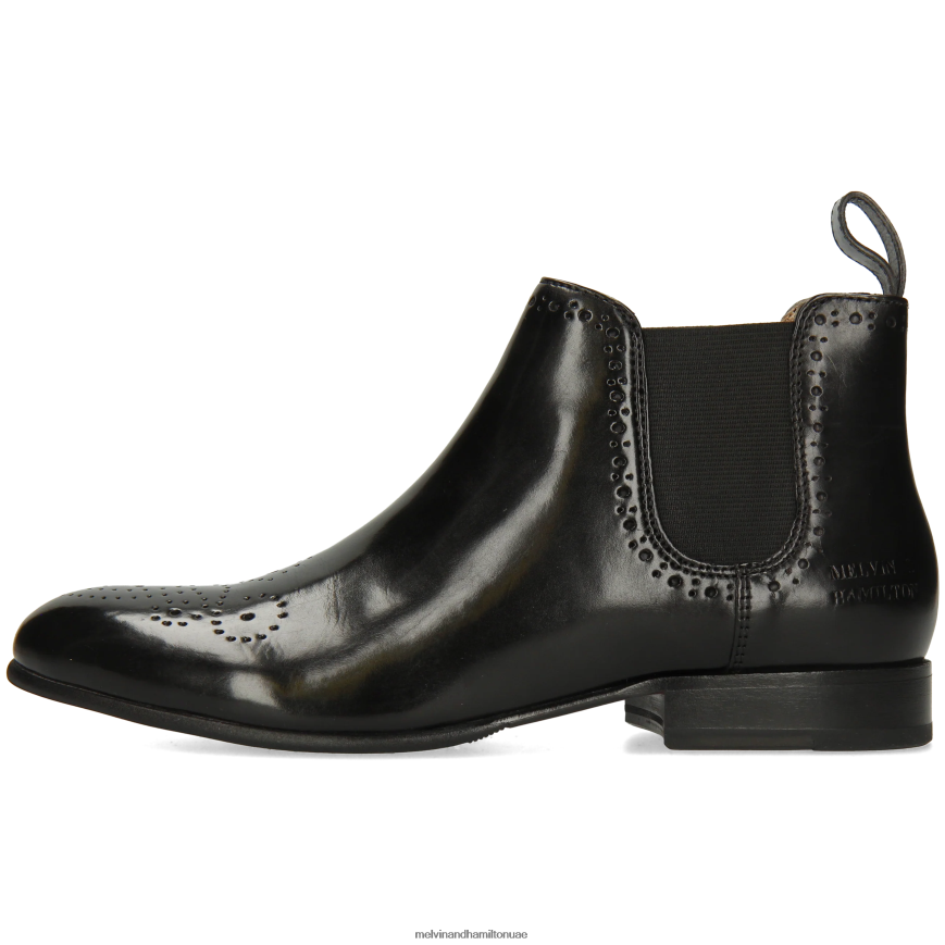 سالي 16 أسود Melvin & Hamilton نحيف جزمة الكاحل 42XF2X784