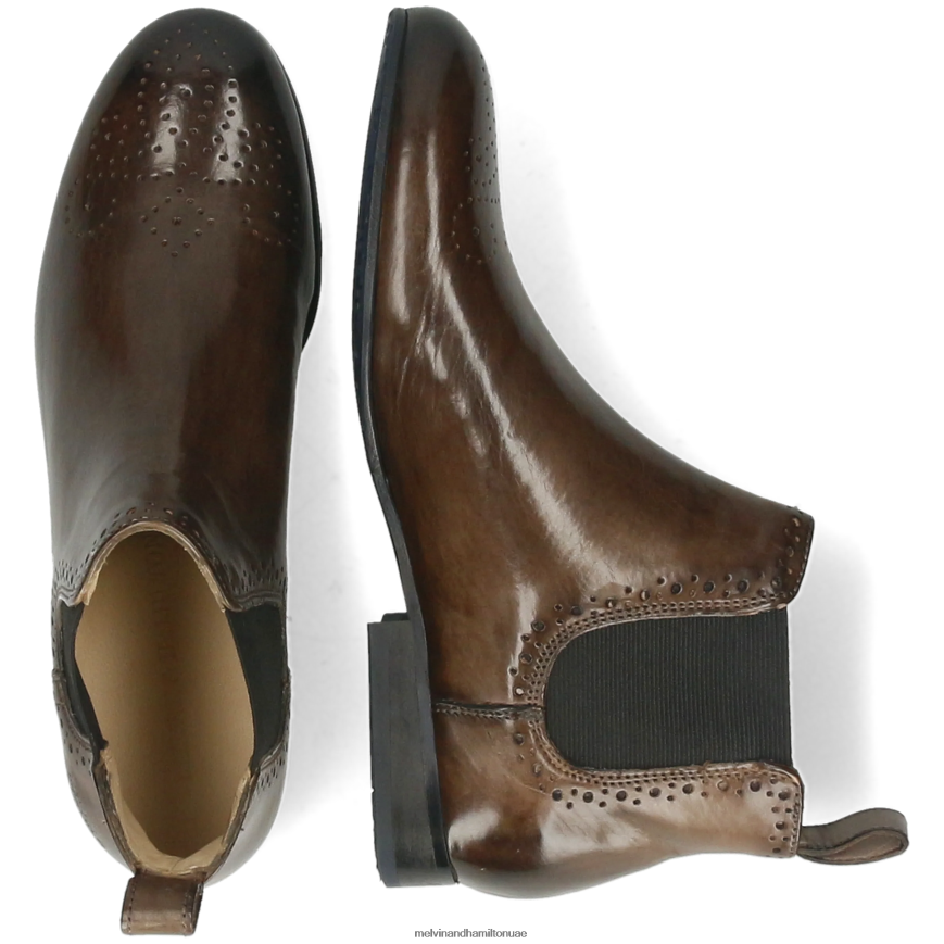 سالي 16 رمادي Melvin & Hamilton نحيف جزمة الكاحل 42XF2X798