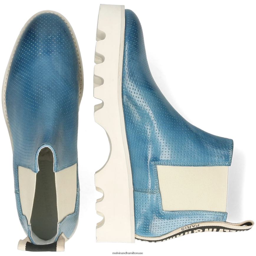 سالي 175 أزرق Melvin & Hamilton نحيف جزمة الكاحل 42XF2X1073