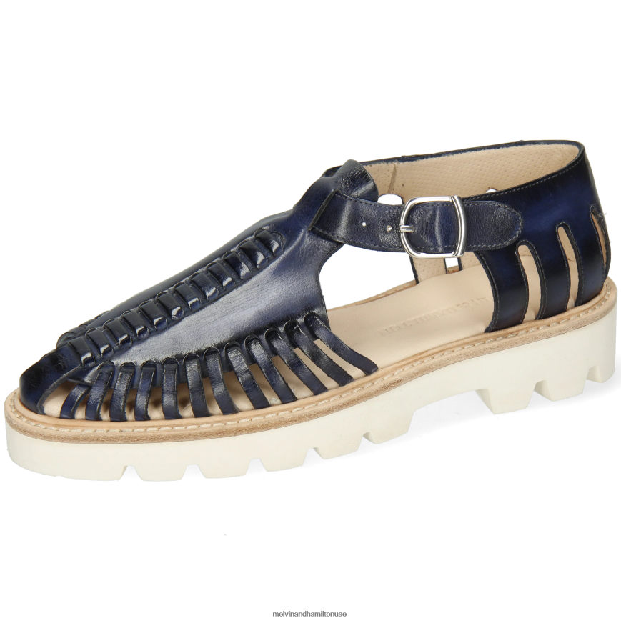 مولي 17 أزرق Melvin & Hamilton نحيف صنادل 42XF2X1941