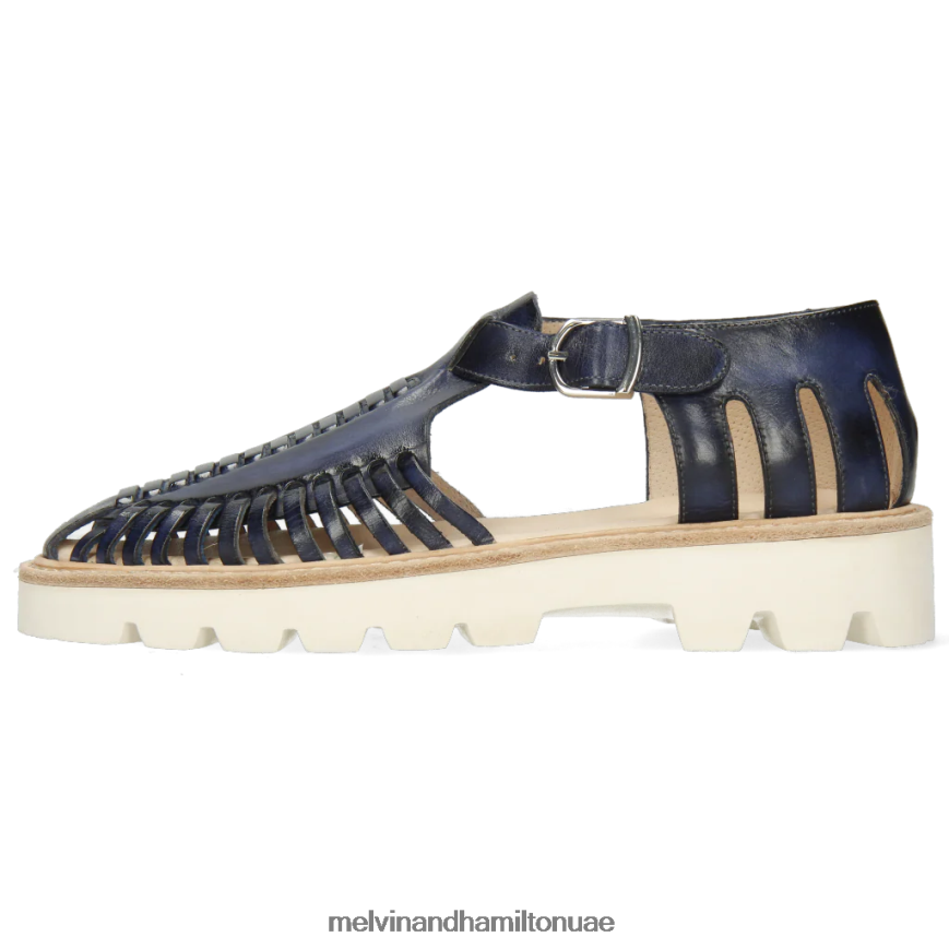 مولي 17 أزرق Melvin & Hamilton نحيف صنادل 42XF2X1941