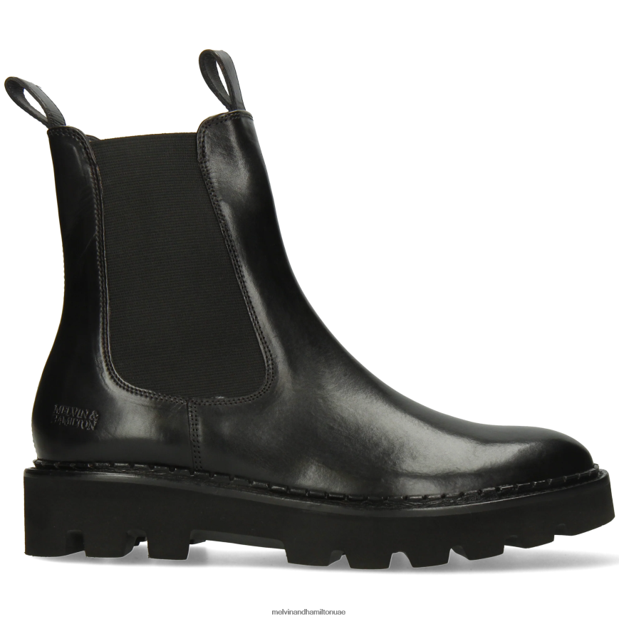 سالي 186 أسود Melvin & Hamilton نحيف جزمة الكاحل 42XF2X779