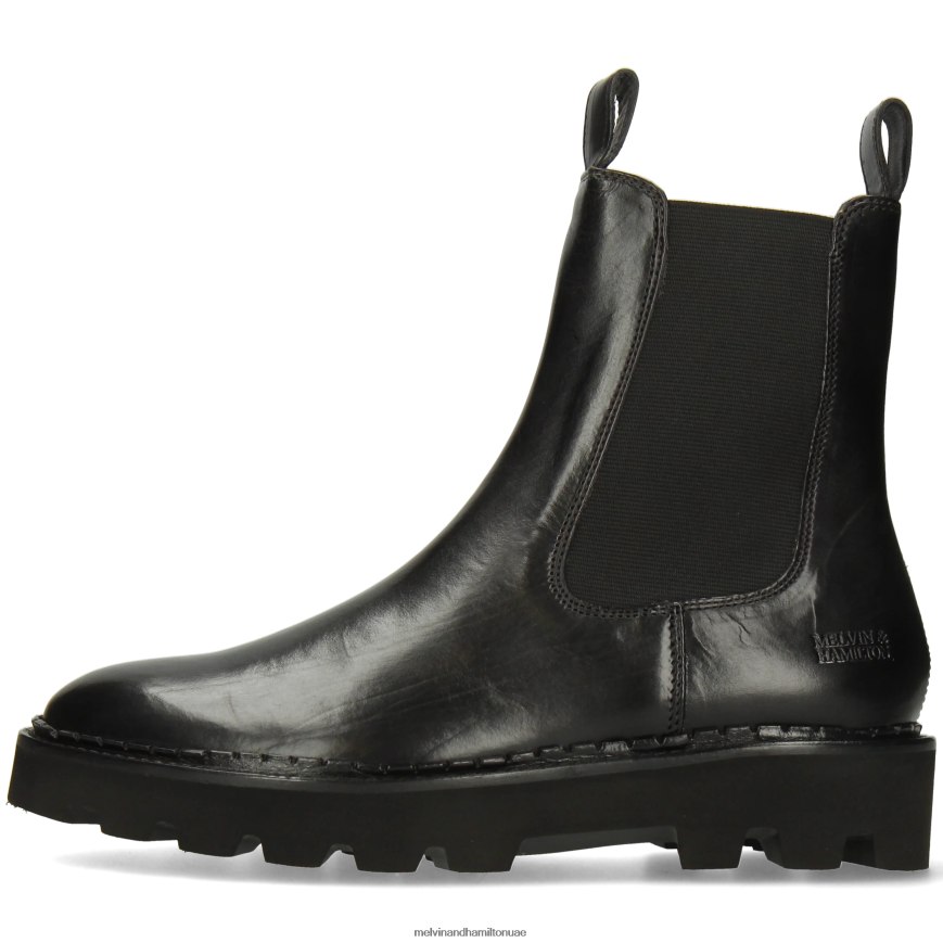 سالي 186 أسود Melvin & Hamilton نحيف جزمة الكاحل 42XF2X779