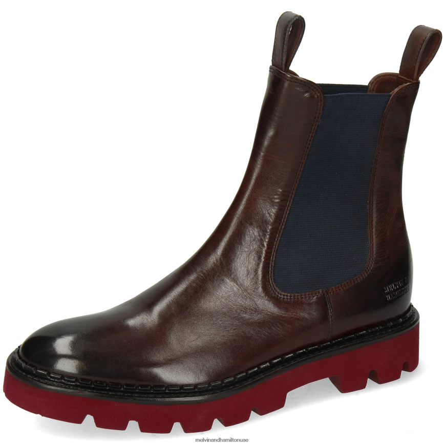 سالي 186 بني Melvin & Hamilton نحيف جزمة الكاحل 42XF2X860