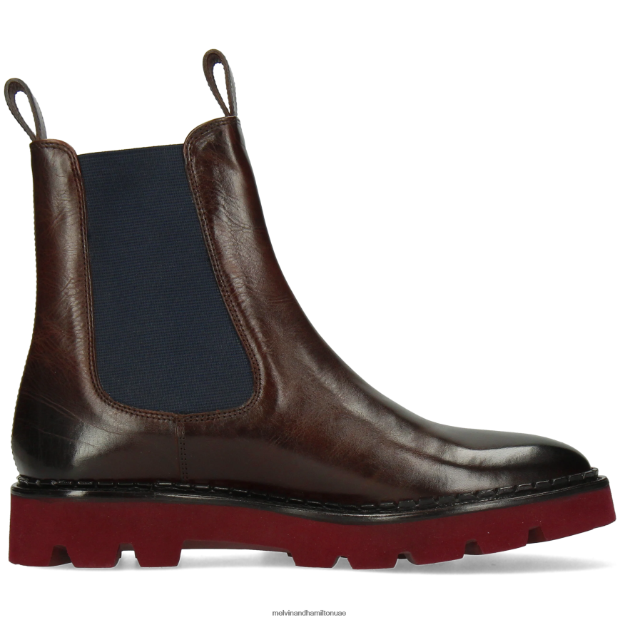 سالي 186 بني Melvin & Hamilton نحيف جزمة الكاحل 42XF2X860