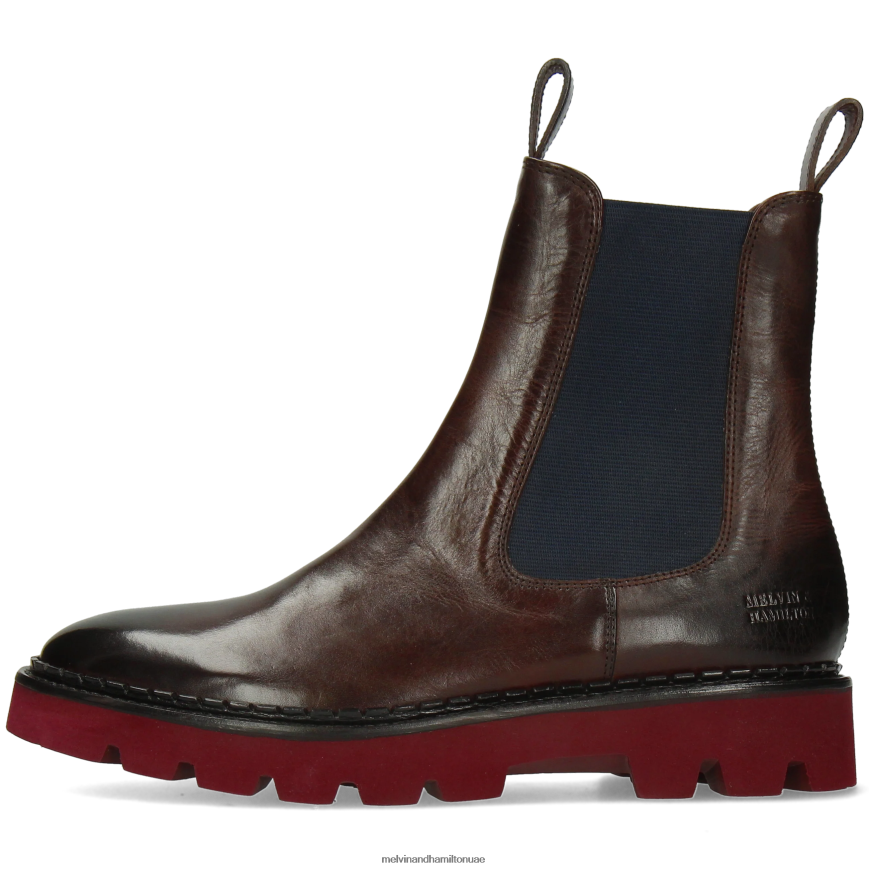 سالي 186 بني Melvin & Hamilton نحيف جزمة الكاحل 42XF2X860