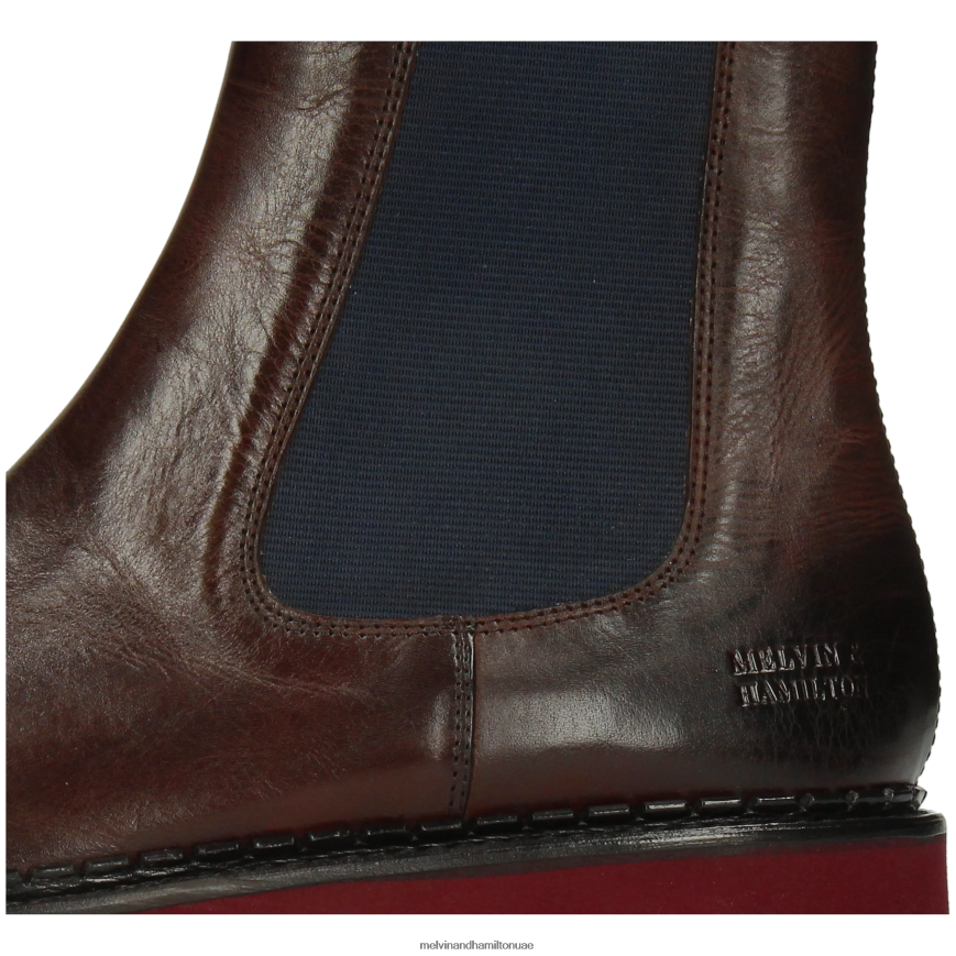 سالي 186 بني Melvin & Hamilton نحيف جزمة الكاحل 42XF2X860