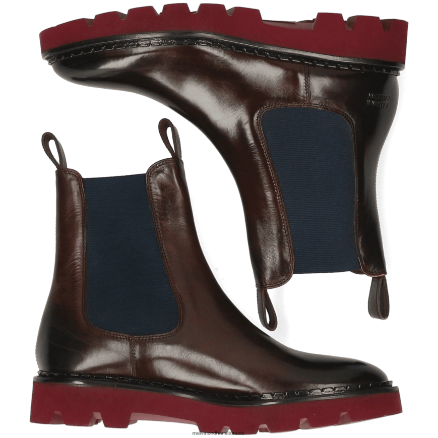 سالي 186 بني Melvin & Hamilton نحيف جزمة الكاحل 42XF2X860