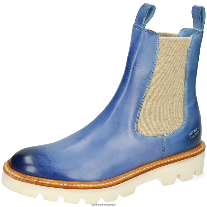 سالي 186 أزرق Melvin & Hamilton نحيف جزمة الكاحل 42XF2X862