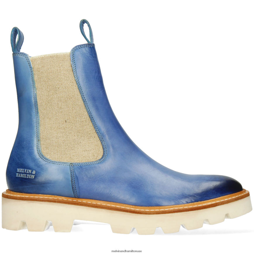 سالي 186 أزرق Melvin & Hamilton نحيف جزمة الكاحل 42XF2X862
