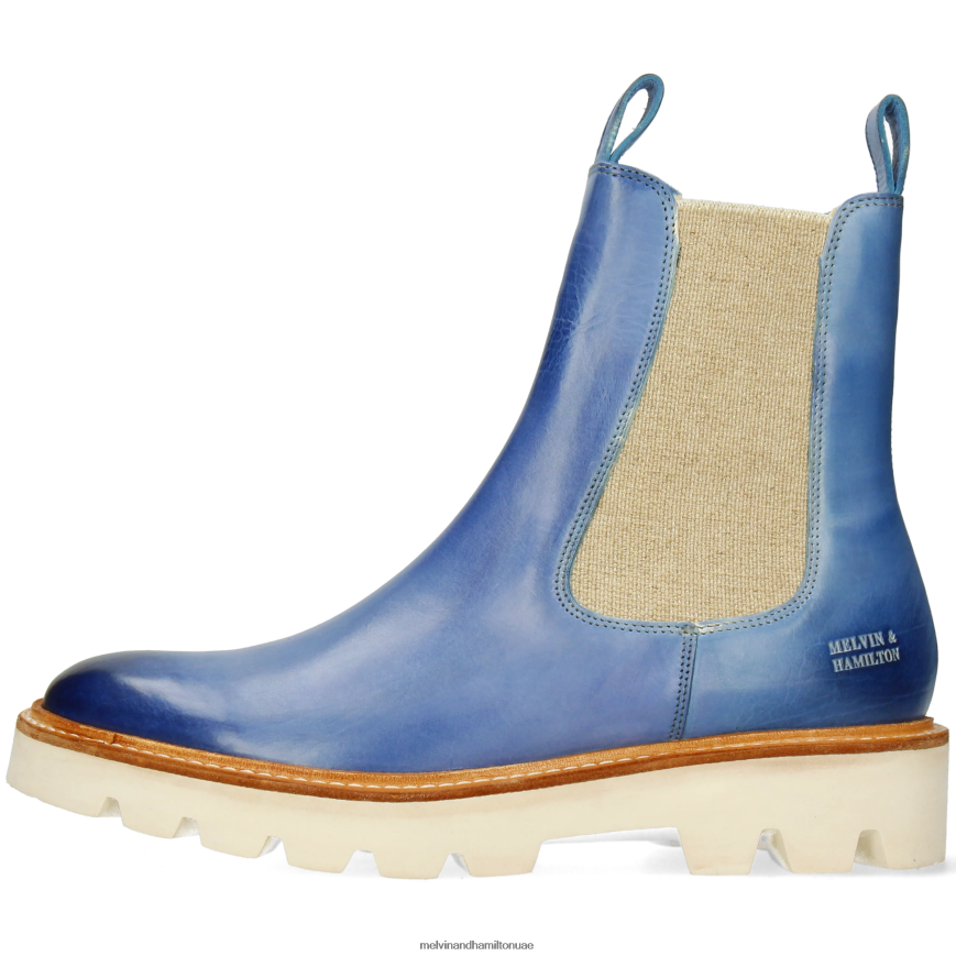 سالي 186 أزرق Melvin & Hamilton نحيف جزمة الكاحل 42XF2X862