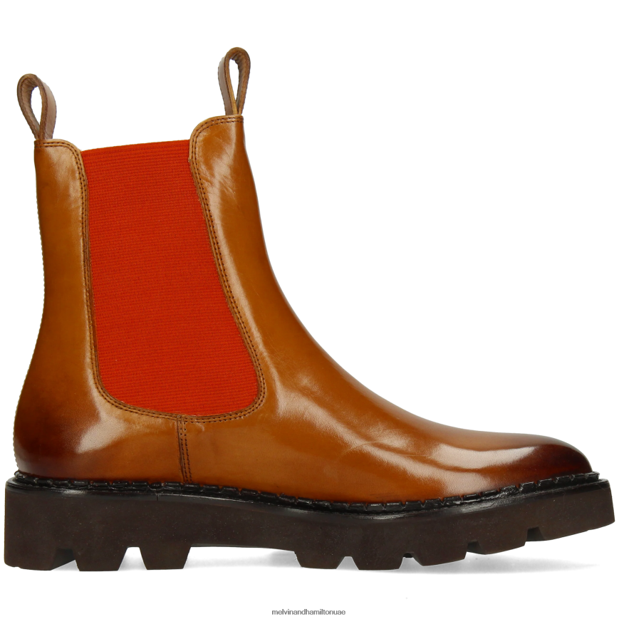 سالي 186 البني الفاتح Melvin & Hamilton نحيف جزمة الكاحل 42XF2X885