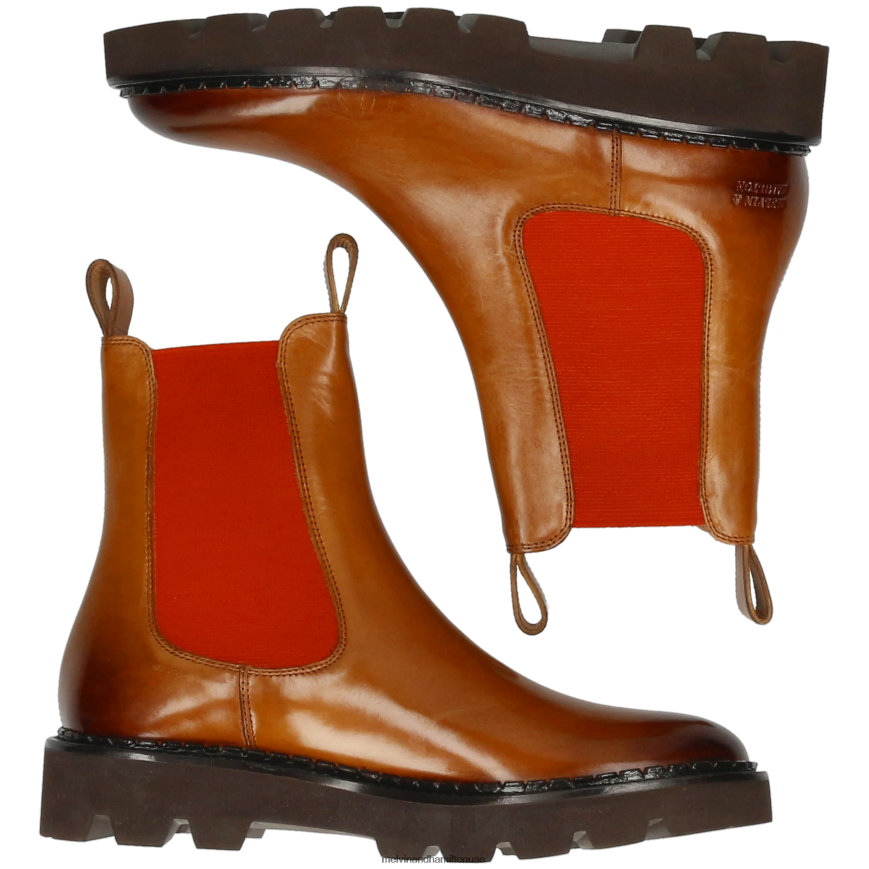 سالي 186 البني الفاتح Melvin & Hamilton نحيف جزمة الكاحل 42XF2X885