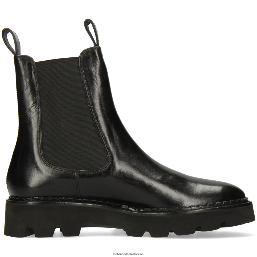 سالي 186 أسود Melvin & Hamilton نحيف جزمة الكاحل 42XF2X908