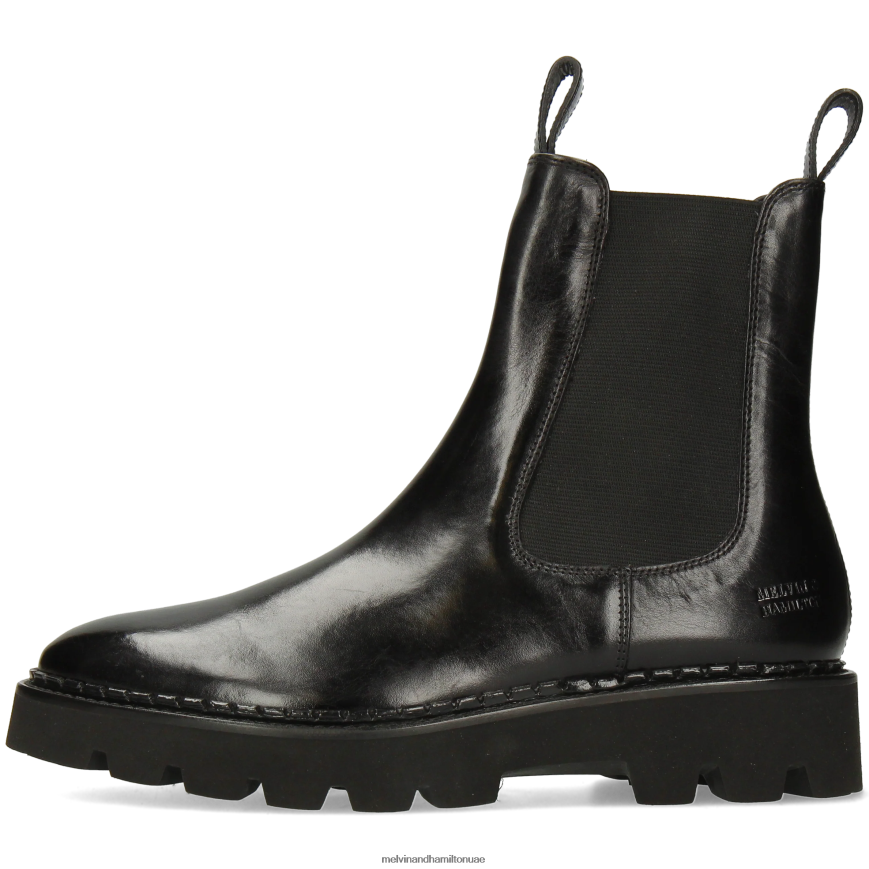 سالي 186 أسود Melvin & Hamilton نحيف جزمة الكاحل 42XF2X908