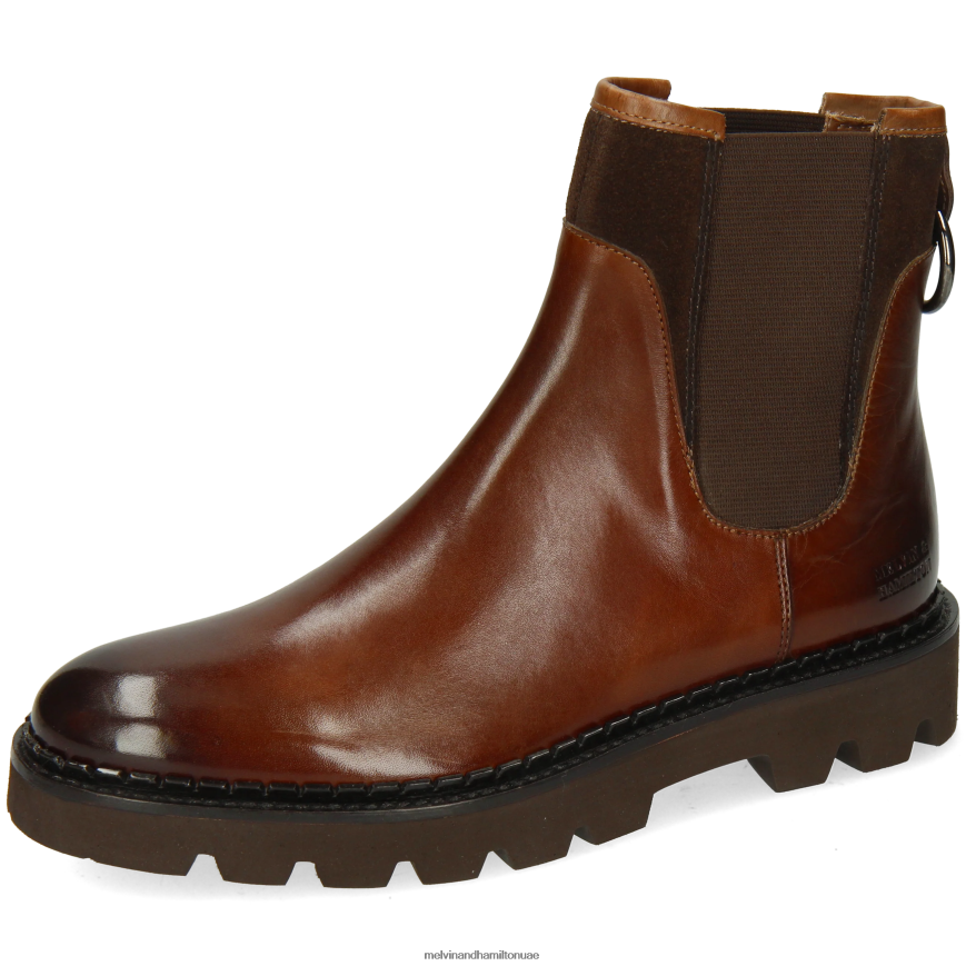 سالي 187 بني Melvin & Hamilton نحيف جزمة الكاحل 42XF2X896