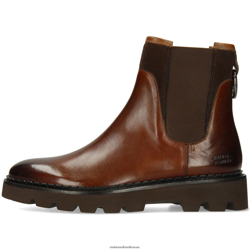 سالي 187 بني Melvin & Hamilton نحيف جزمة الكاحل 42XF2X896